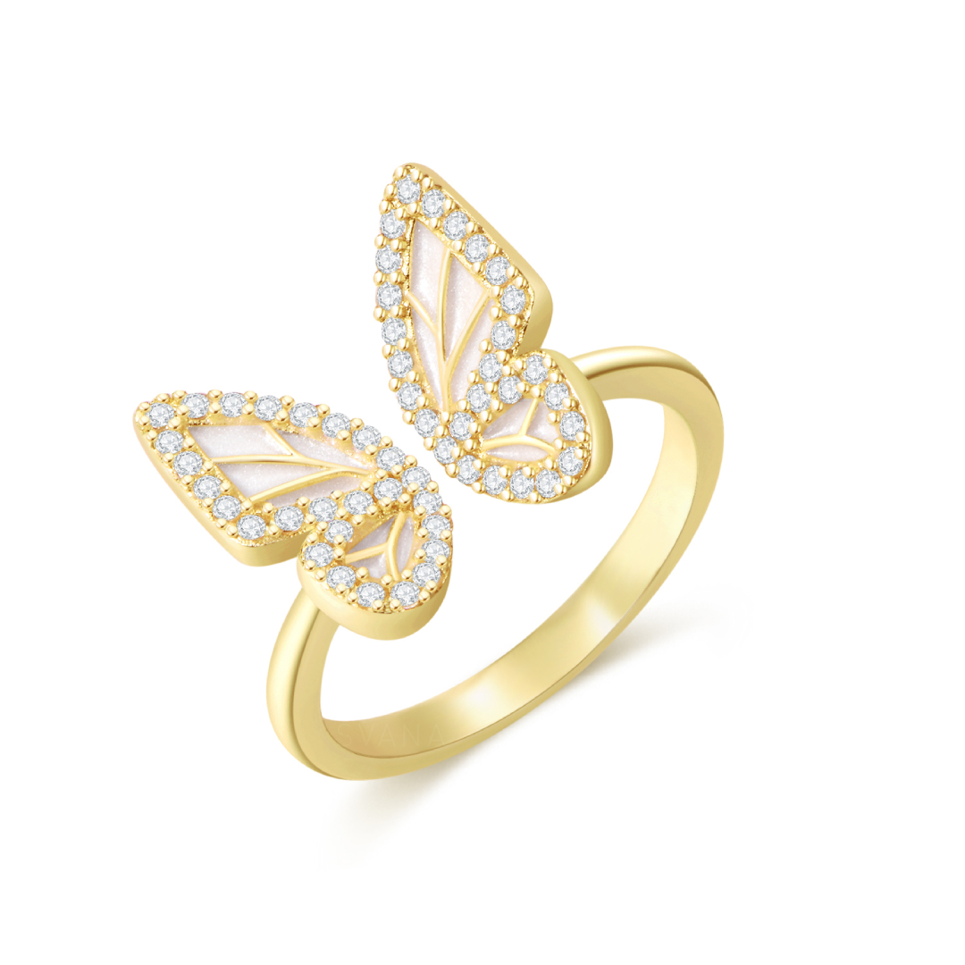 To My Daughter Sculpted Butterfly Ring