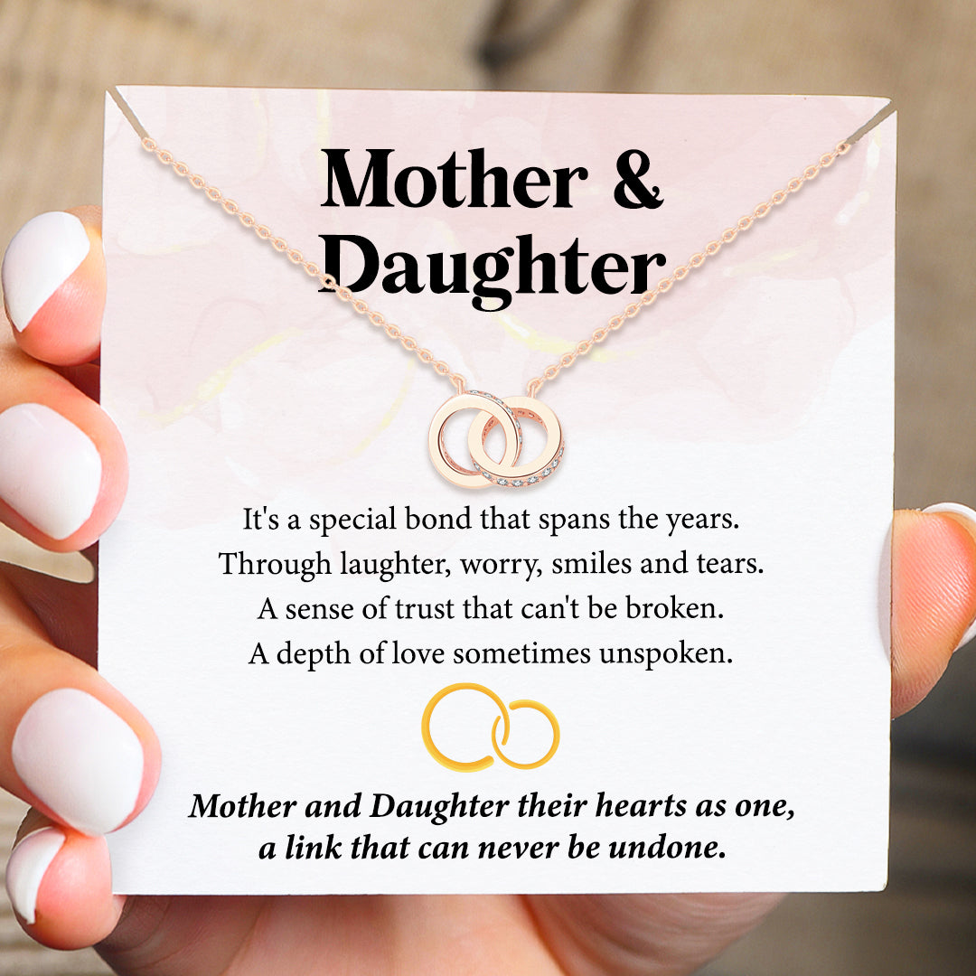 To My Daughter Forever Linked Together Round Interlocking Necklace