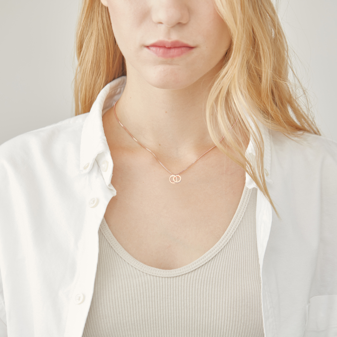 To My Daughter Forever Linked Together Round Interlocking Necklace