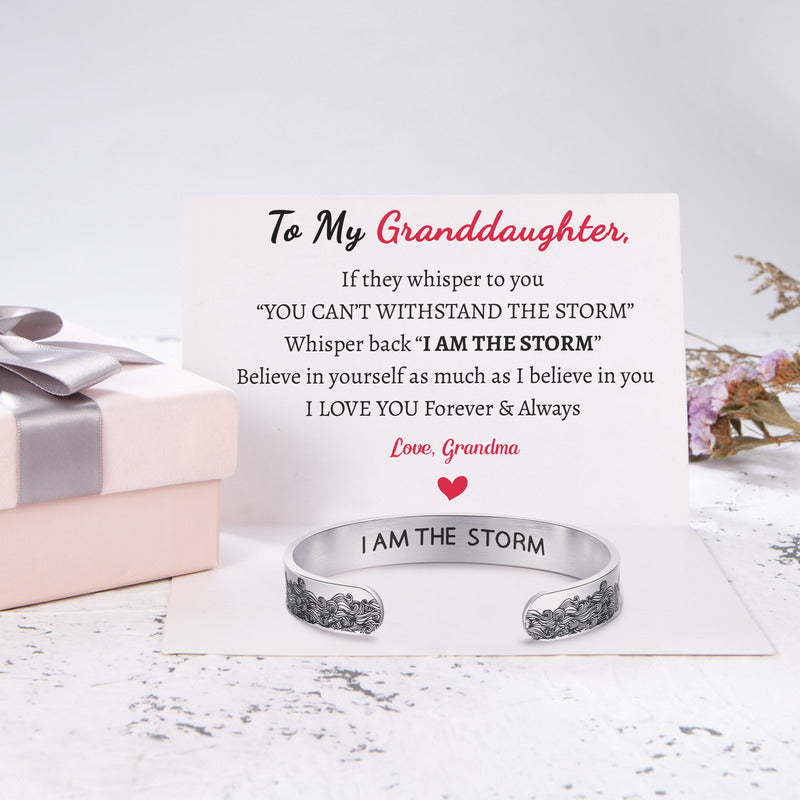 'I Am The Storm' Granddaughter Bracelet