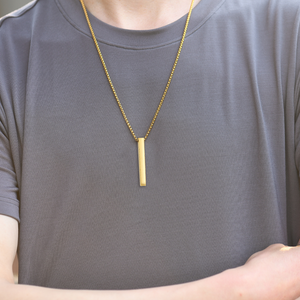 To My Son Pillar Bar Necklace