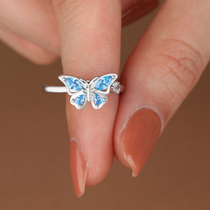 To My Granddaughter Butterfly Fidget Ring