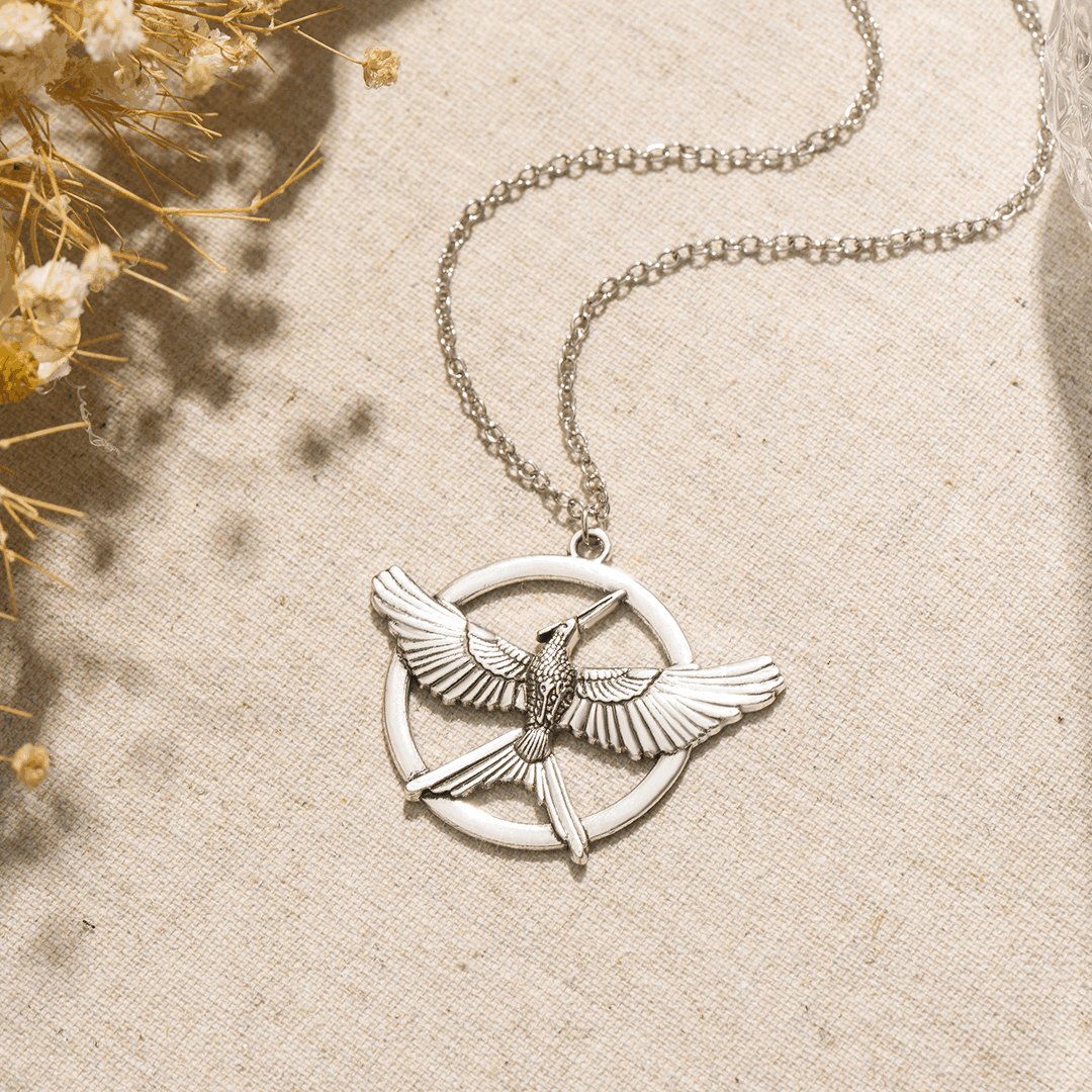 The Fire Inside Me Burns Brighter Than The Fire Around Me Circle Phoenix Necklace