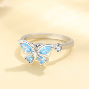 To My Granddaughter Butterfly Fidget Ring