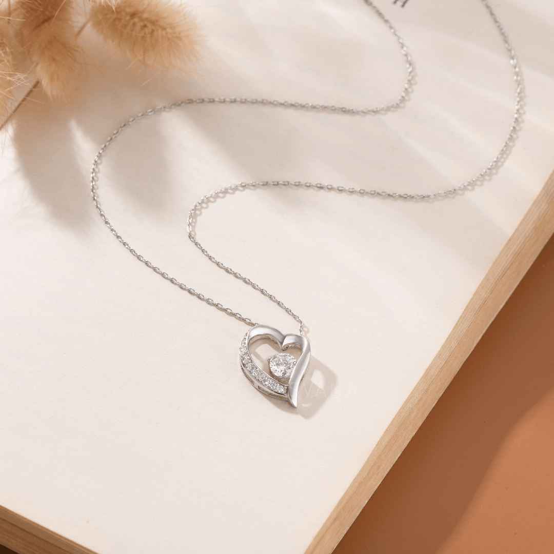 To My Soulmate, Through My Eyes Heart Necklace