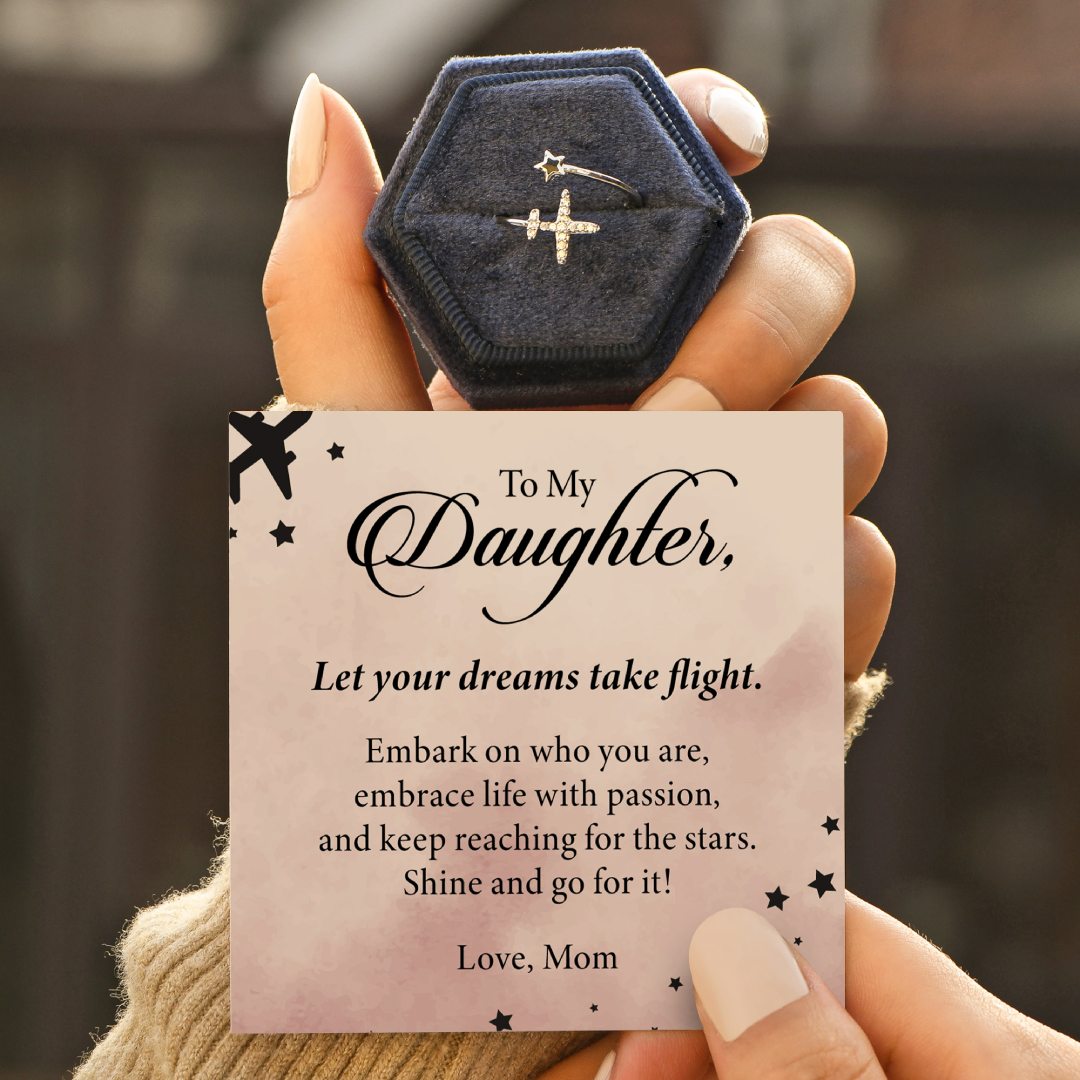 To My Daughter, Let Your Dreams Take Flight Ring