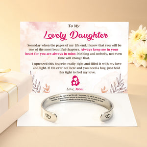 To My Daughter, Always Keep Me in Your Heart Bracelet