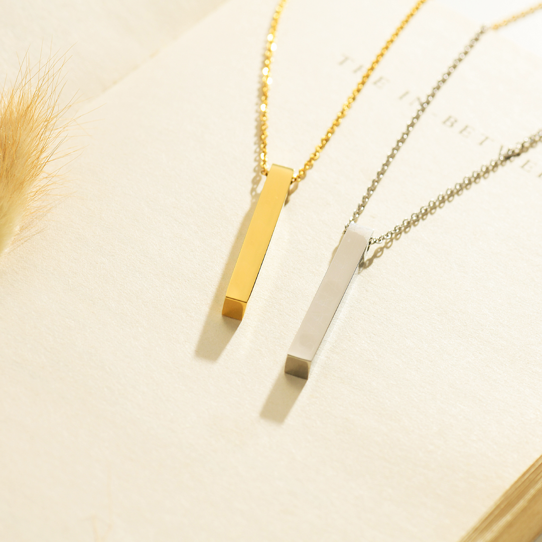 To My Son Pillar Bar Necklace