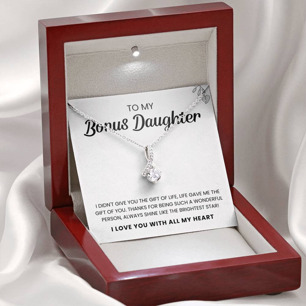 To My Bonus Daughter | Shine Like The Brightest Star | Necklace