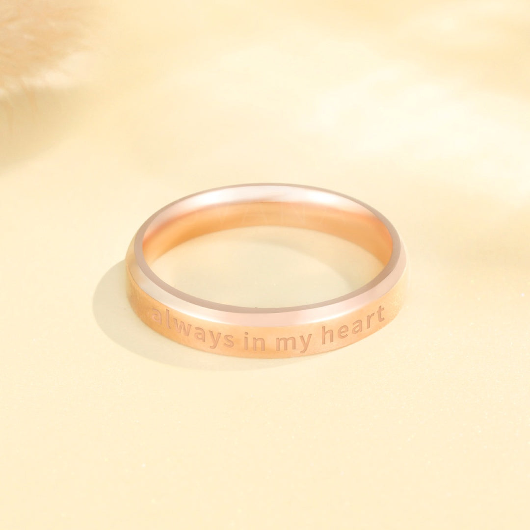 To My Daughter Always in My Heart Band Ring