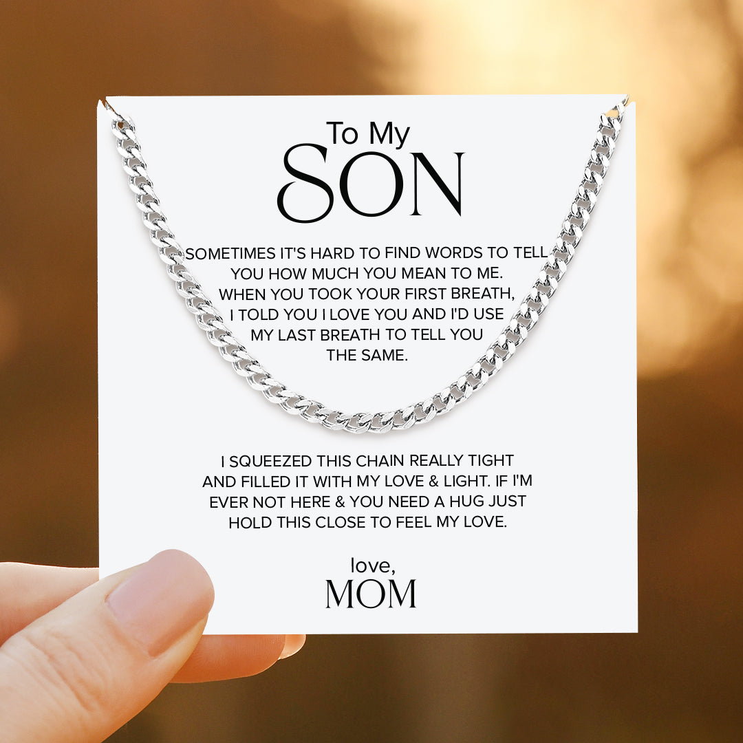 To My Son, I Love You Link Chain Necklace
