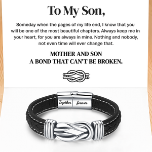 To My Son, Together Forever Knot Bracelet