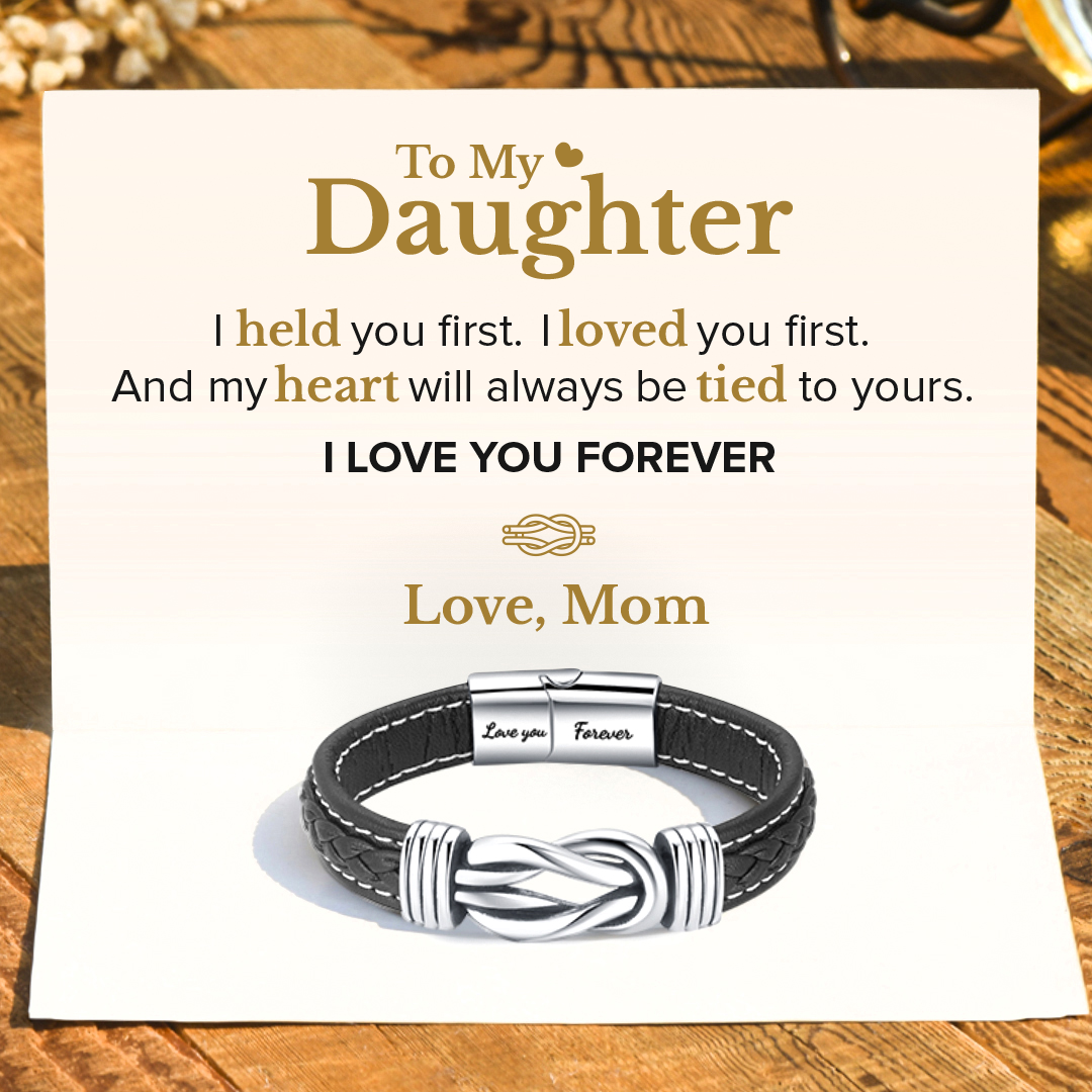 To My Daughter, My Heart Will Always Be Linked To Yours Bracelet