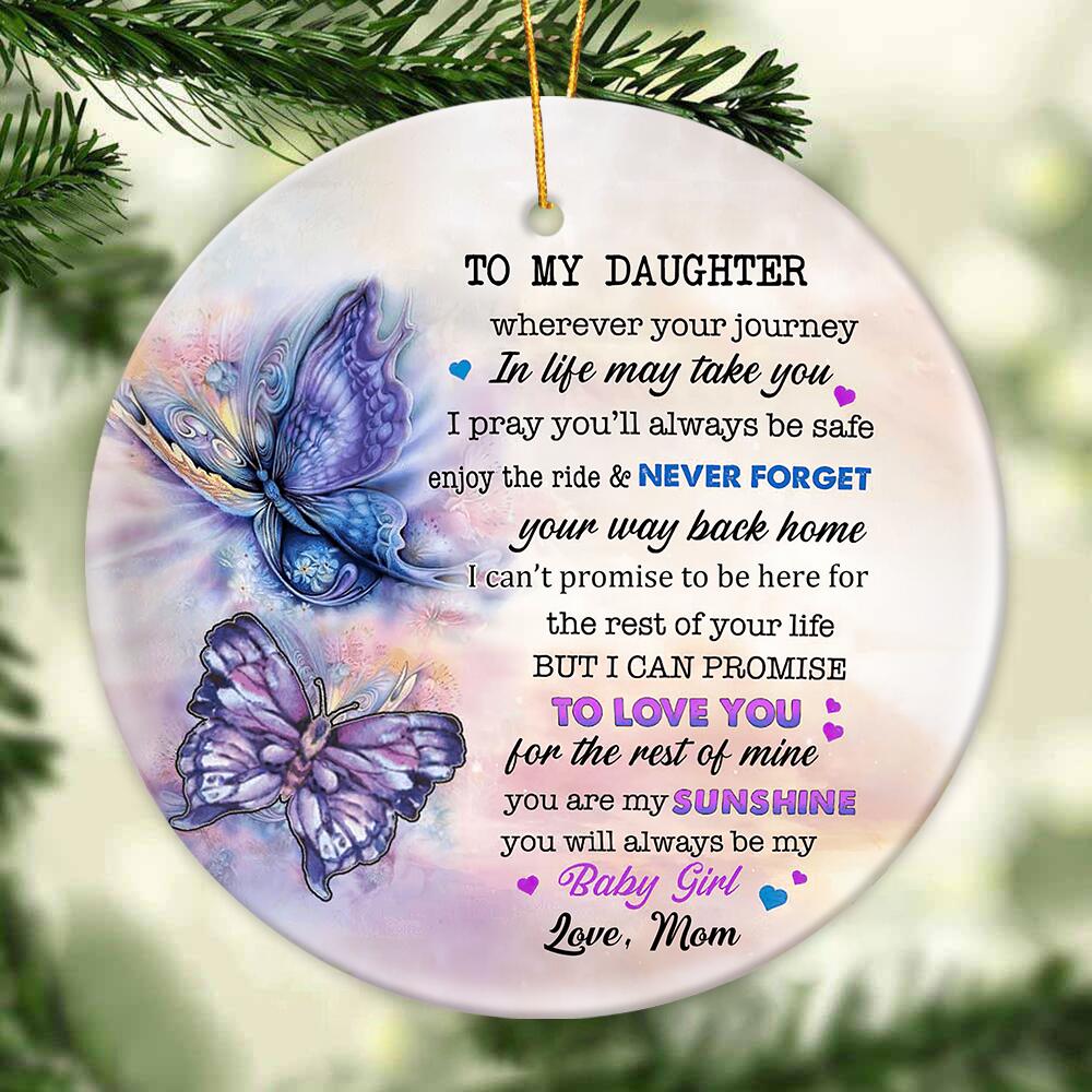 Gift For Granddaughter/Daughter - Enjoy The Ride - Ceramic Ornament