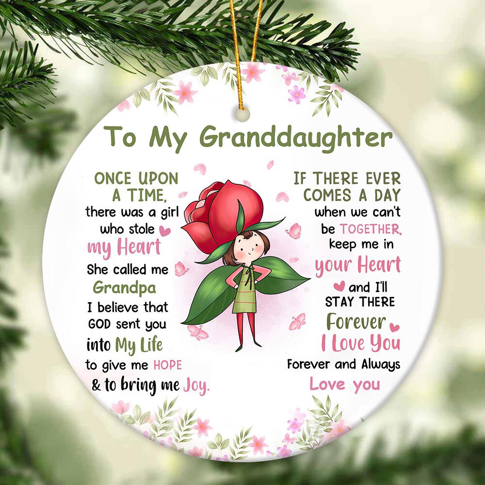 Gift For Granddaughter/Daughter - Love You Forever and Always - Ceramic Ornament