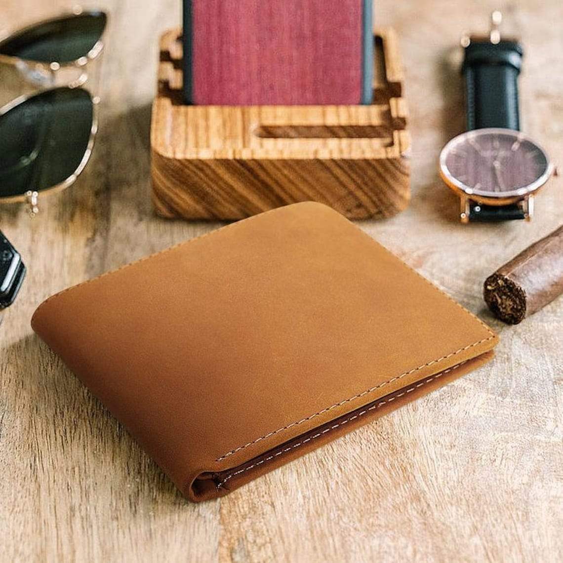 To My GrandSon - Premium Top-grain Cow Leather Card Wallet