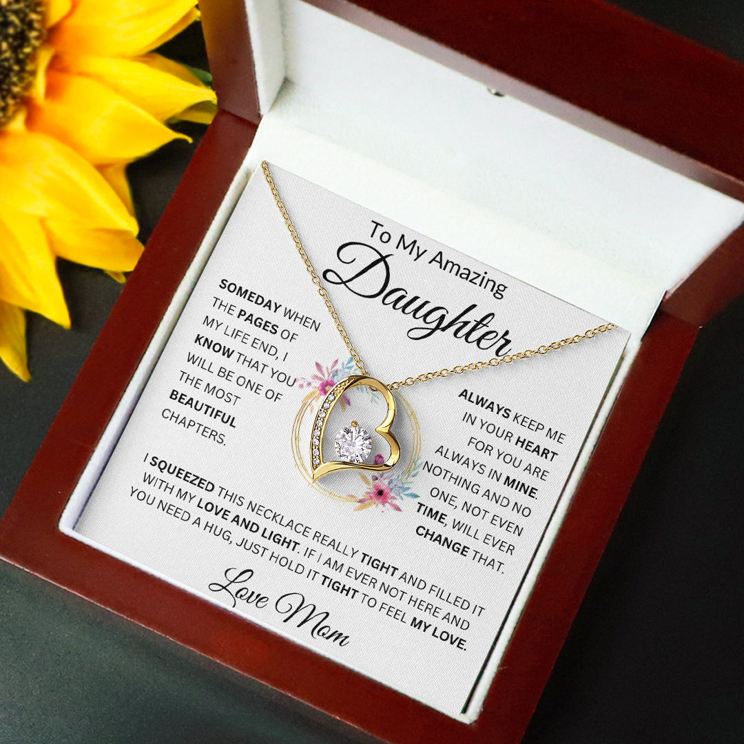 To My Amazing Daughter | Love Mom | FL Necklace