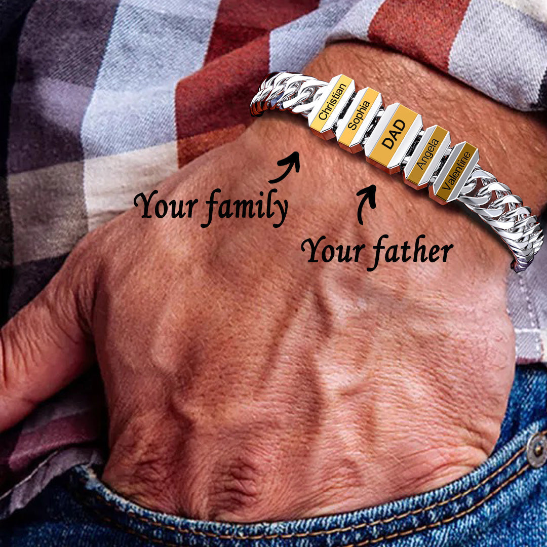 Father's Day Gifts Family Cuba Men's Bracelet With Beads