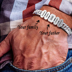 Father's Day Gifts Family Cuba Men's Bracelet With Beads