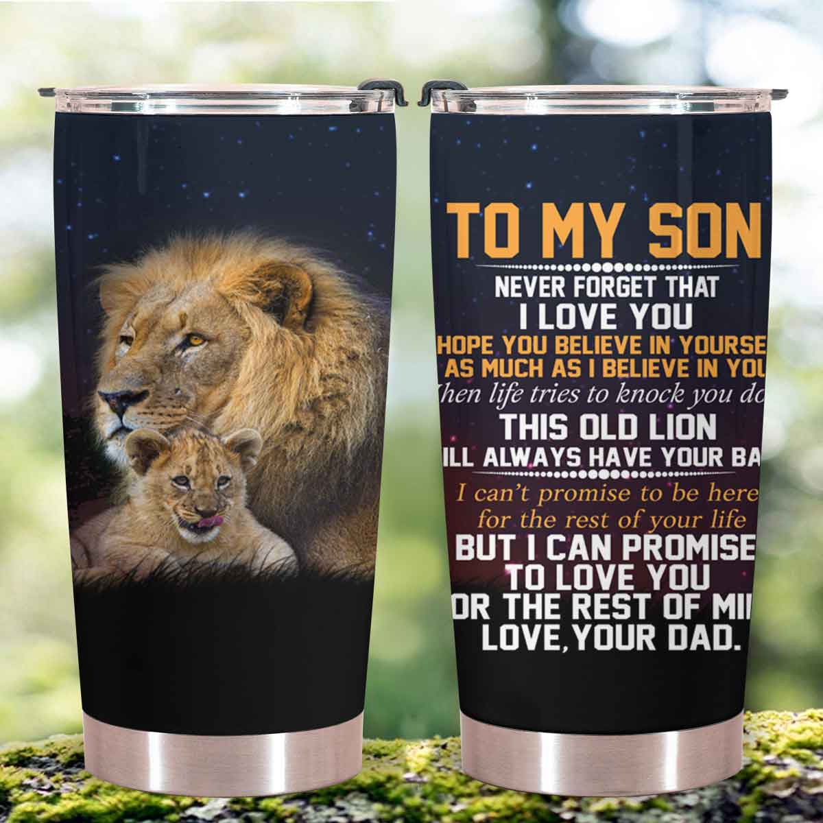 Gift For Son Tumbler, To My Son This Old Lion Will Always Have Your Back - Love From Dad