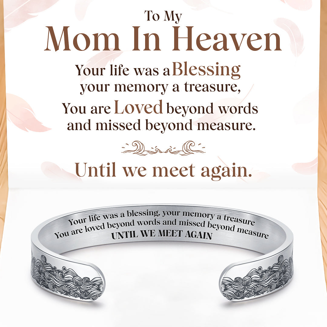 To My Mom in Heaven Memorial Bracelet