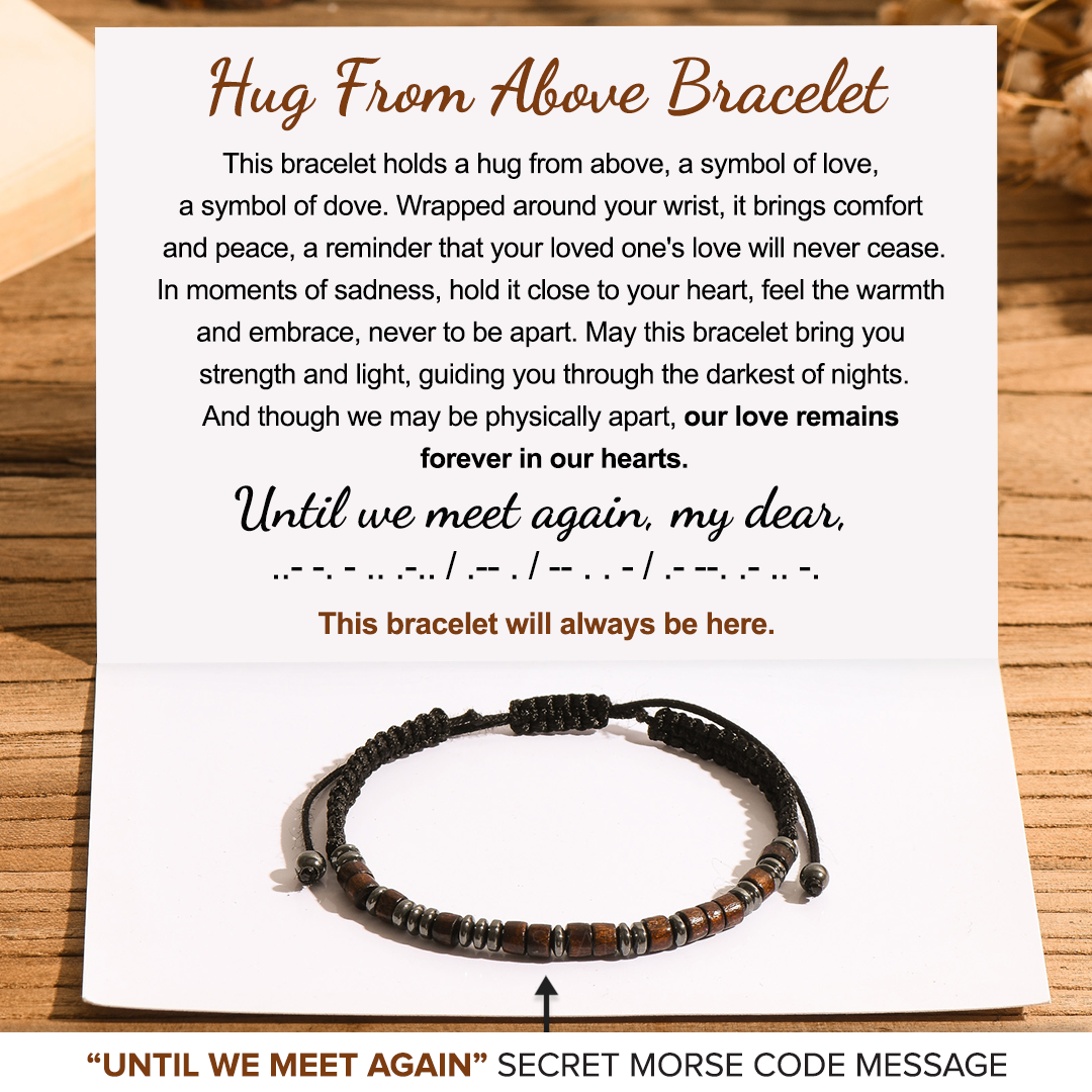 Hug From Above Morse Code Bracelet