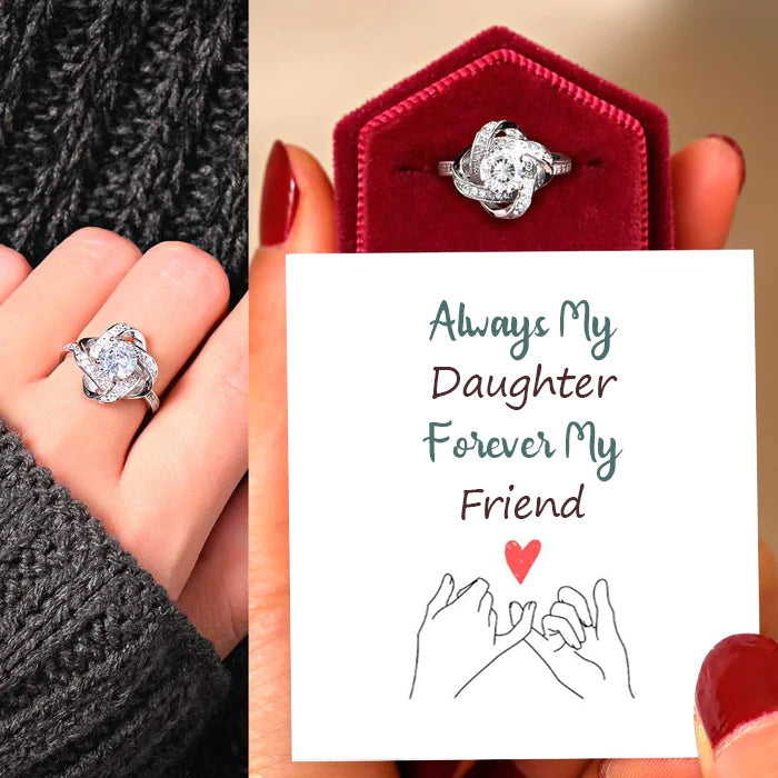 Always My Daughter Forever My Friend Endless Knot Ring