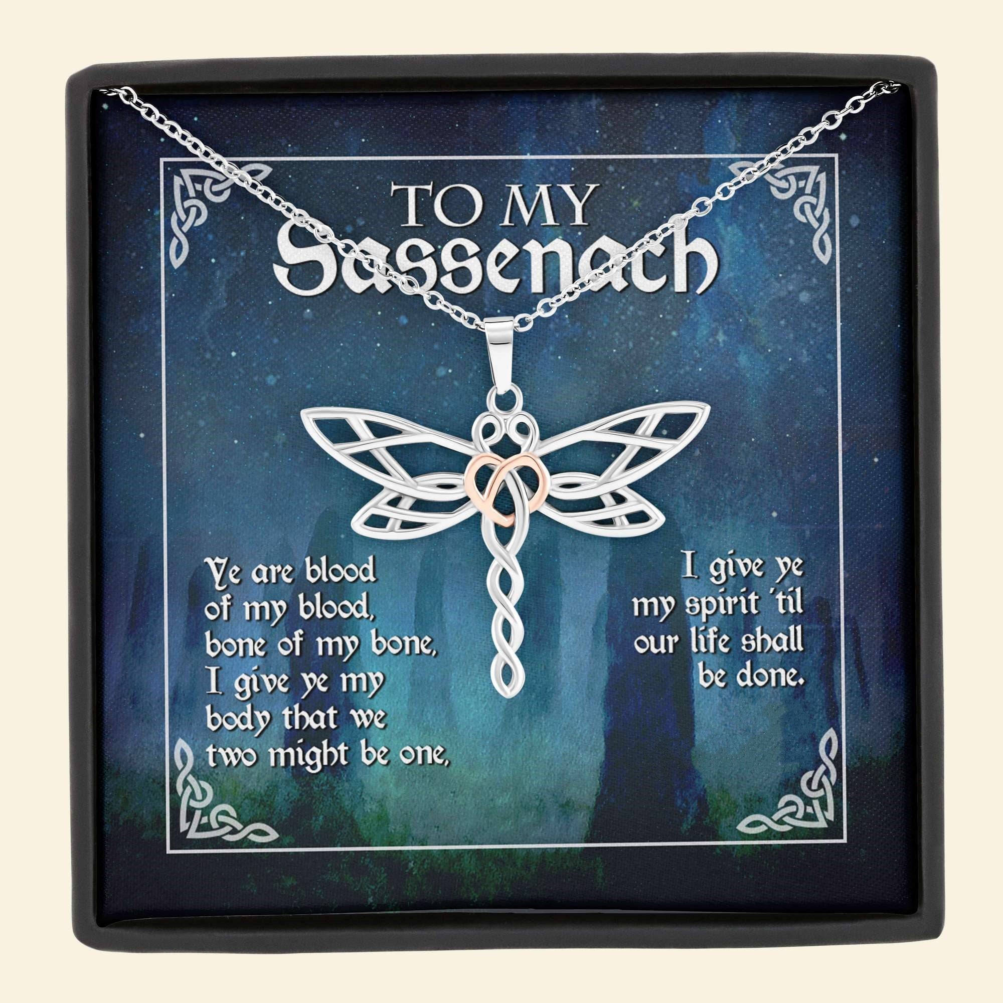 Outlander Novel Film To My Sassenach - Dragonfly Necklace