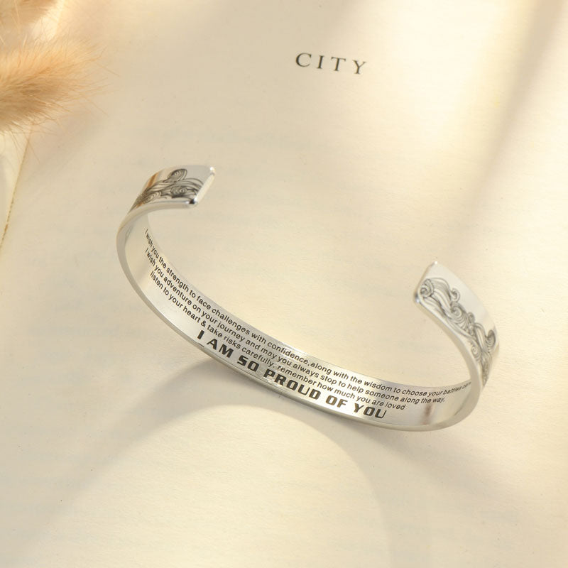 To My Granddaughter, I Am So Proud of You Bracelet