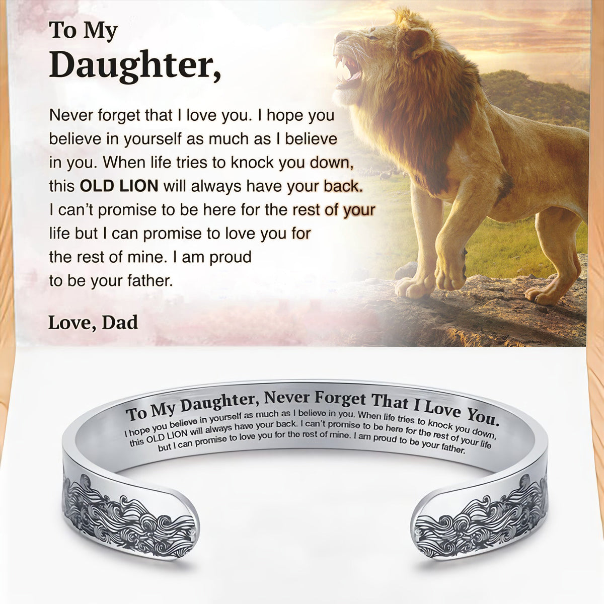 For Daughter Proud of You Love Dad Bracelet