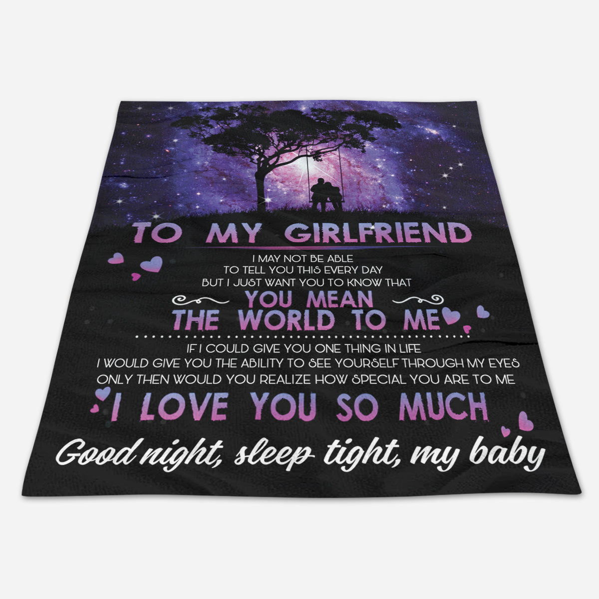 Gift For Girlfriend Blanket, To My Girlfriend You Mean The World To Me