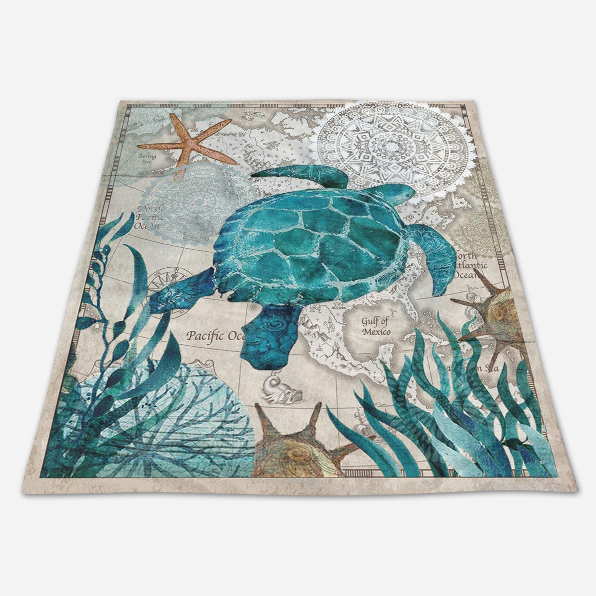 Turtle Blanket, Turtle Ocean Gift For Family Turtle Lovers