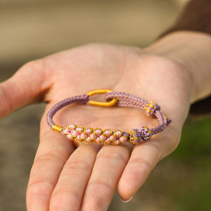 "A Link That Can Never Be Undone" Cherry Knot Bracelet