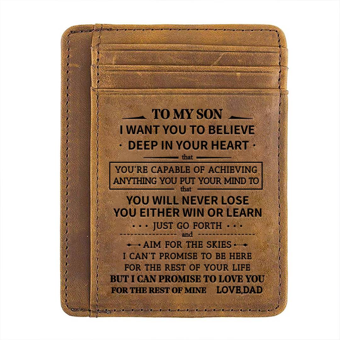 Dad To Son - You Will Never Lose - Card Wallet