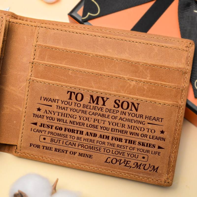 Mom To Son - You Will Never Lose - Top-grain Leather Wallet