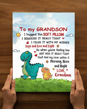 To My Grandson Dinosaur Poster - Best Gift For Grandson