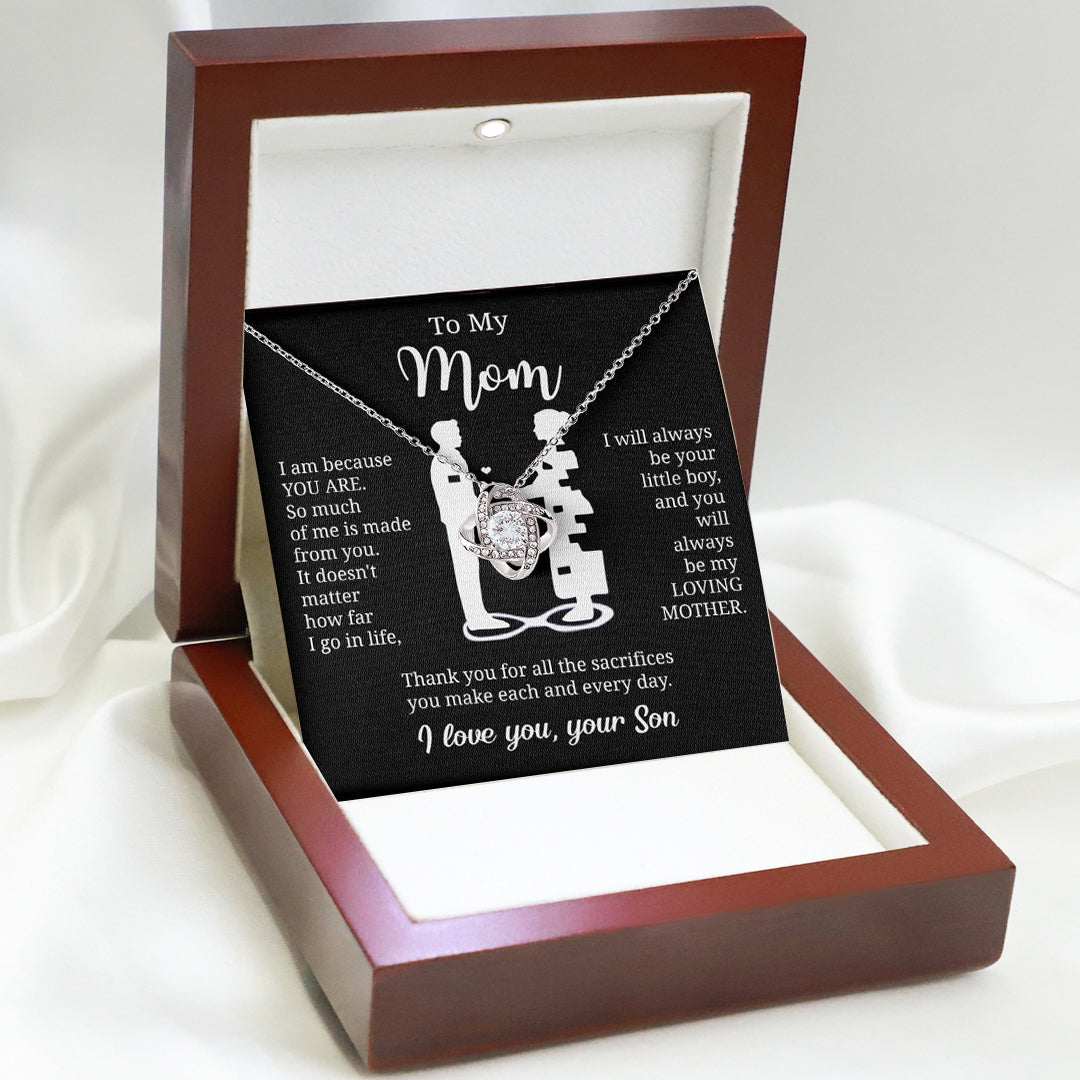 Gift For Mom From Son "I Am Because You Are" Necklace