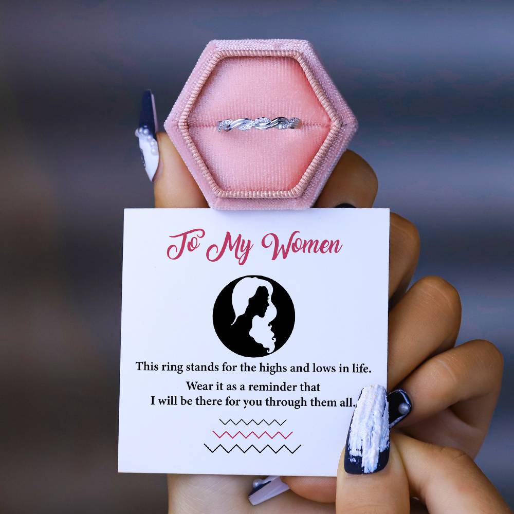 HIGH AND LOW WAVE RING