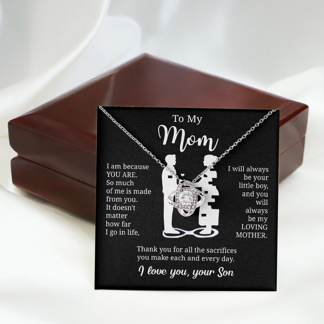 Gift For Mom From Son "I Am Because You Are" Necklace