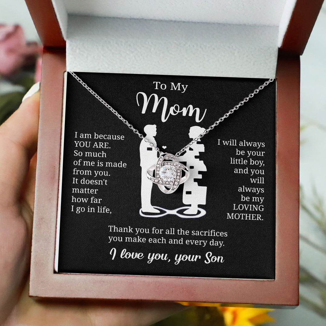 Gift For Mom From Son "I Am Because You Are" Necklace