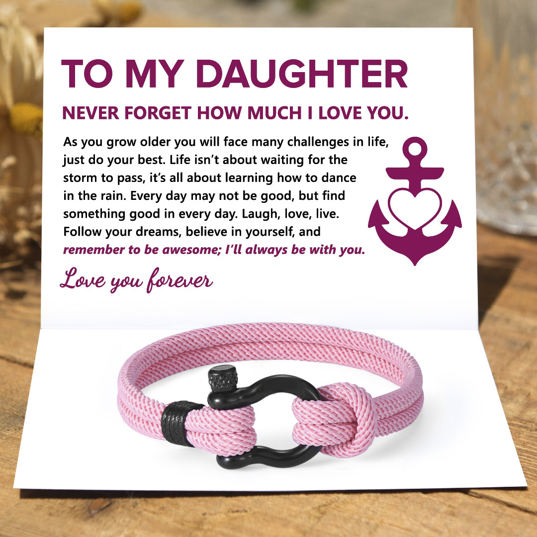 To My Daughter, Love You Forever Nautical Bracelet