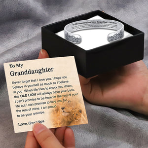 To My Granddaughter Proud of You Love Grandpa Bracelet