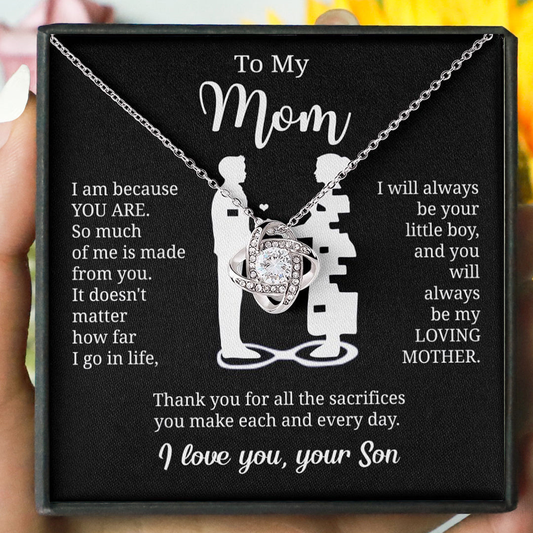 Gift For Mom From Son "I Am Because You Are" Necklace