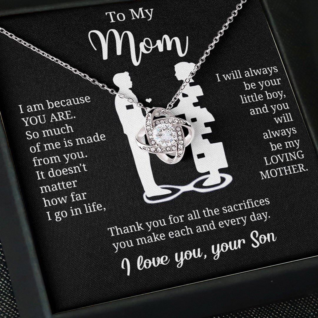 Gift For Mom From Son "I Am Because You Are" Necklace