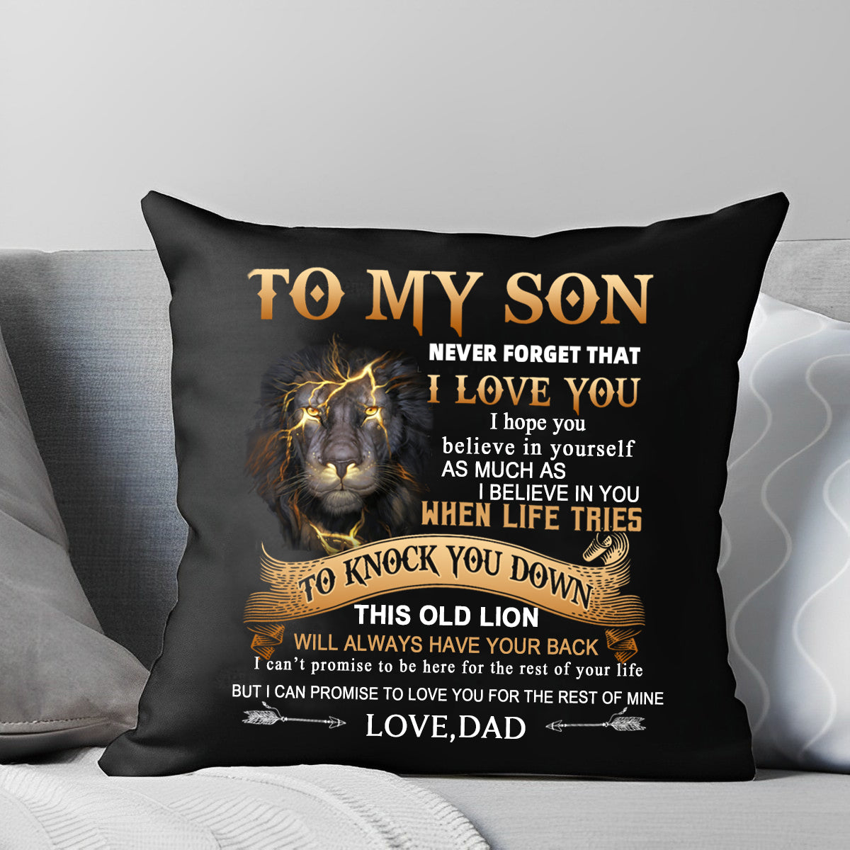 Dad To Son - Never Forget I Love You - Pillow Case