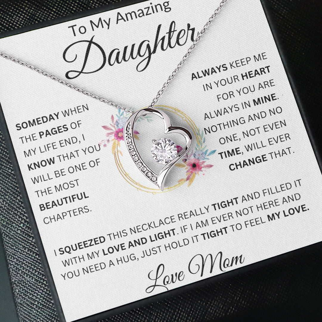 To My Amazing Daughter | Love Mom | FL Necklace