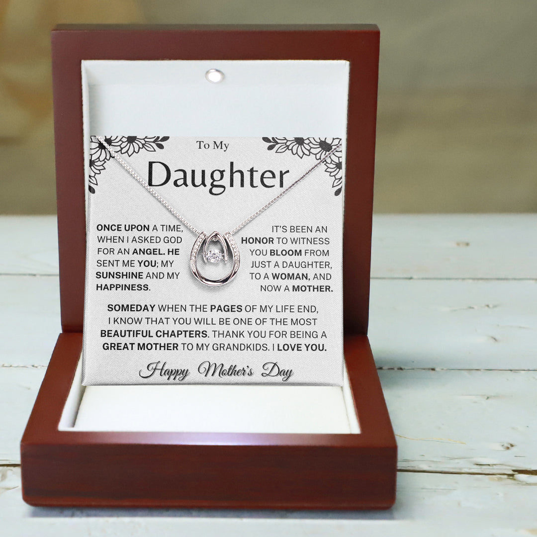 Daughter Mother's Day Gift- Great Mother- Horseshoe Necklace