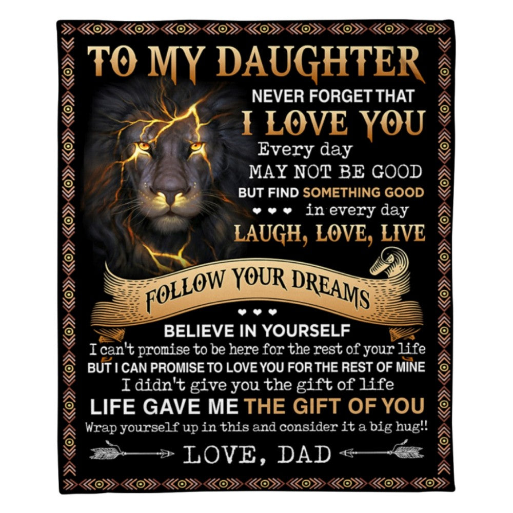 To my Daughter - Dad Fleece Blanket