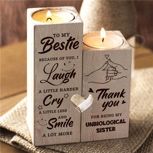 To My Bestie - Smile A Lot More - Candle Holder
