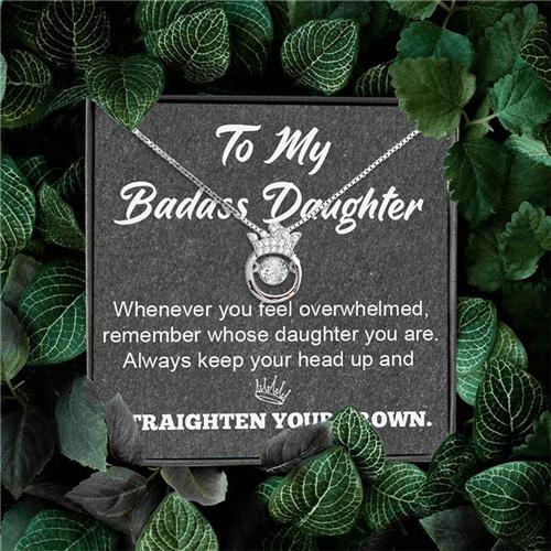 To My Badass Daughter - Crown Dance Necklace